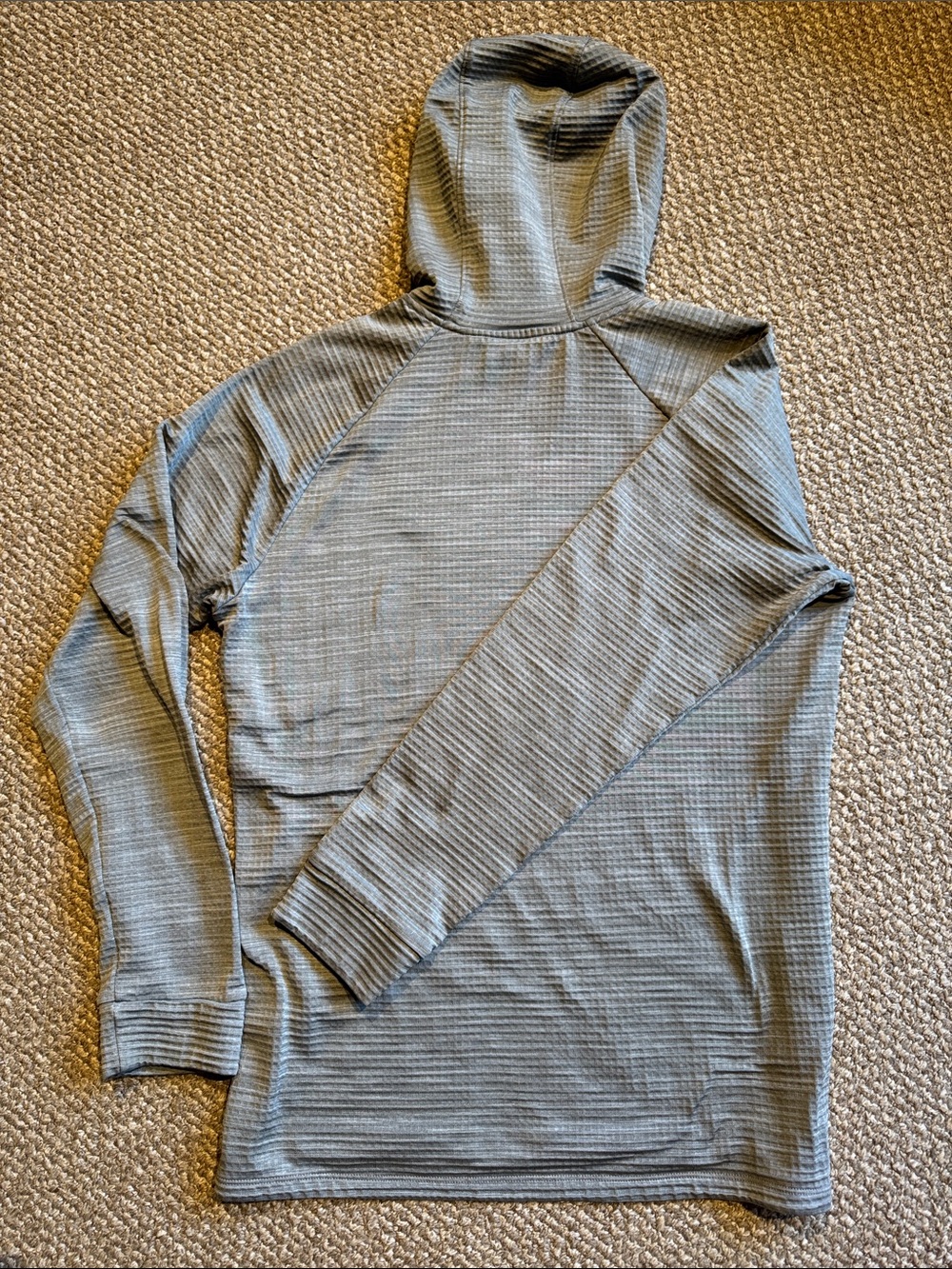 Micro-grid hoodie - lightweight - gray - Picture 3 of 9